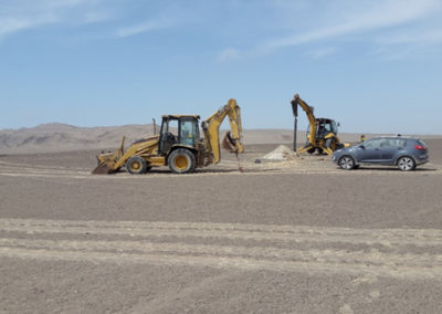 Ica, Peru: ramming test for photovoltaic solar plant