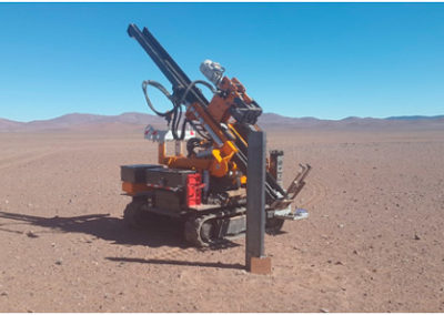 Diego de Almagro, Chile: ramming test for solar plant